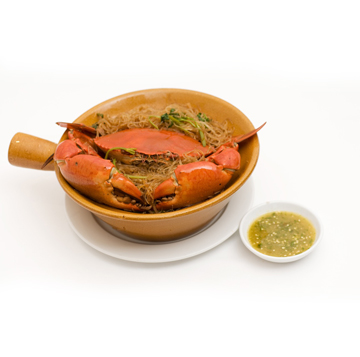 Roasted crab with glass noodle
