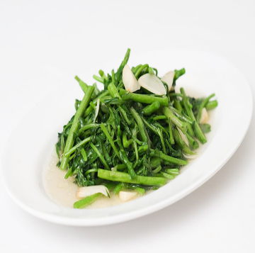Stir fried water-cress in oyster sauce