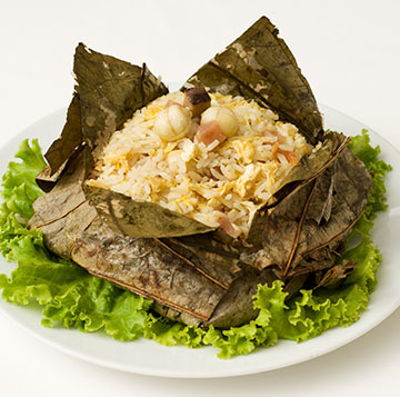 Baked Rice in Lotus Leafs